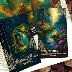 New! Enchanted Forest Oracle Card Deck With Vibrant Artwork